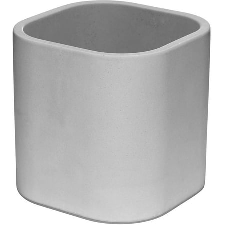TIVIT Modern Concrete Planter Made in Denmark - Minimalist Danish Designed Pots, Smooth, Silky Surface to Uniquely Showcase Your Plants - Hand-Poured Individually in Denmark - Color Gray Large