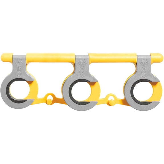 TIVIT Multipurpose Hanger 5 Places - Easy Wall Mount Non-Slip Hanger and Hooks, for Broom, Mop, Tool Storage Organizer and Holder Rack, Ideal for Organizing Lockers 9.5 X 3.25 X 3.25 Inch, 4 oz