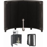 TIWA New Microphone Isolation Shield Vocal Studio Recording Booth With Phone Holder, studio equipment for recording music at home, Portable Soundproof Cover for Blue Yeti and Any Condenser Microphone