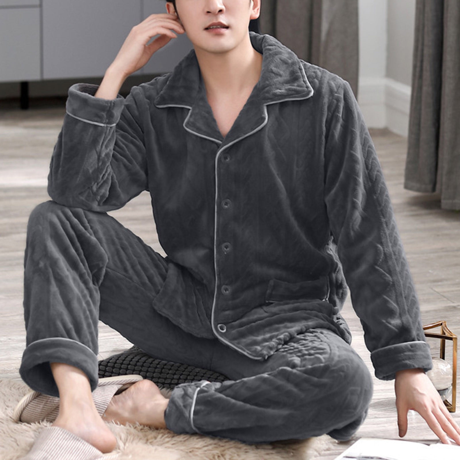Wanderer Grey Mens Pajama Set main image 1