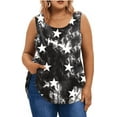 thumbnail image 1 of TIYOMI Plus Size 5X Tank Tops For Women 4th of July Tank Tops Crewneck Tie Dye Star Summer Tank Tops 5XL 26W 28W, 1 of 1