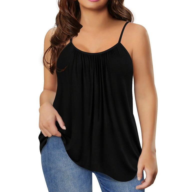 TIYOMI Plus Size Zip Tank Tops for Women Summer Black Camisoles V Neck  Camisole XL 14W 16W at  Women's Clothing store