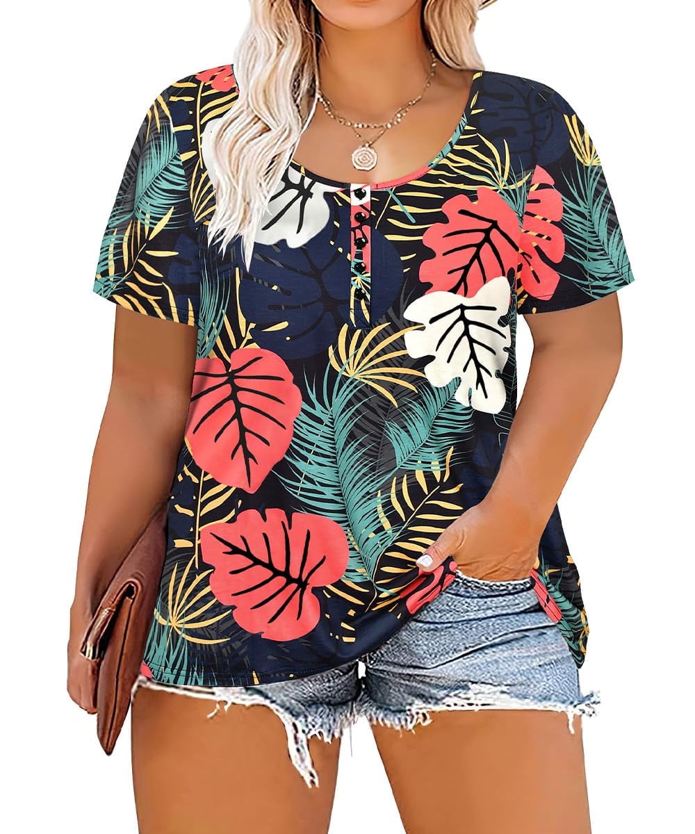 Dokotoo Women's Crochet Knit Tunic Top – Short Sleeve Loose Blouse For Summer