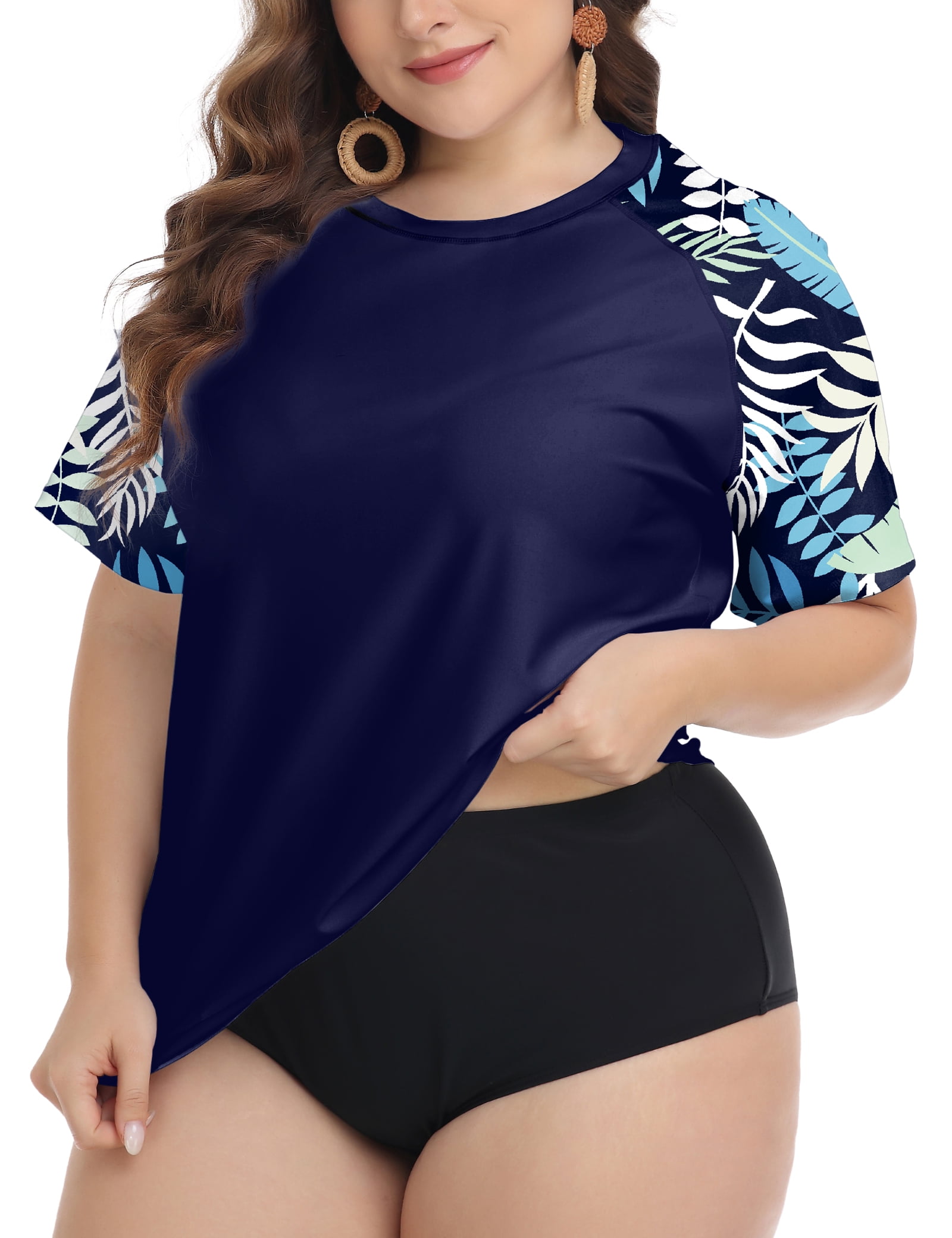swim tees plus size