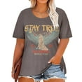 thumbnail image 1 of TIYOMI Plus Size Shirts for Women 3X Oversized Womens Tops Grey Vintage Tee Summer Slit Short Sleeve Tops Crewneck Shirts Eagle Graphic Tee Casual T-Shirt Summer Tee 3XL 22W 24W, 1 of 7