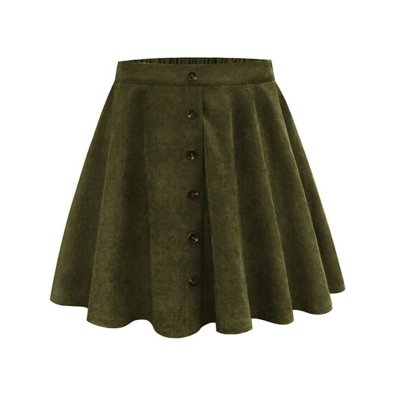 TIYOMI Plus Size Skirts 5X For Women Army Green Mini Stretchy Skirts Swing A Line Hidden Zipper Skirt Skater Skirt Flared Casual Fall Winter Skirts 5XL 26W 28W