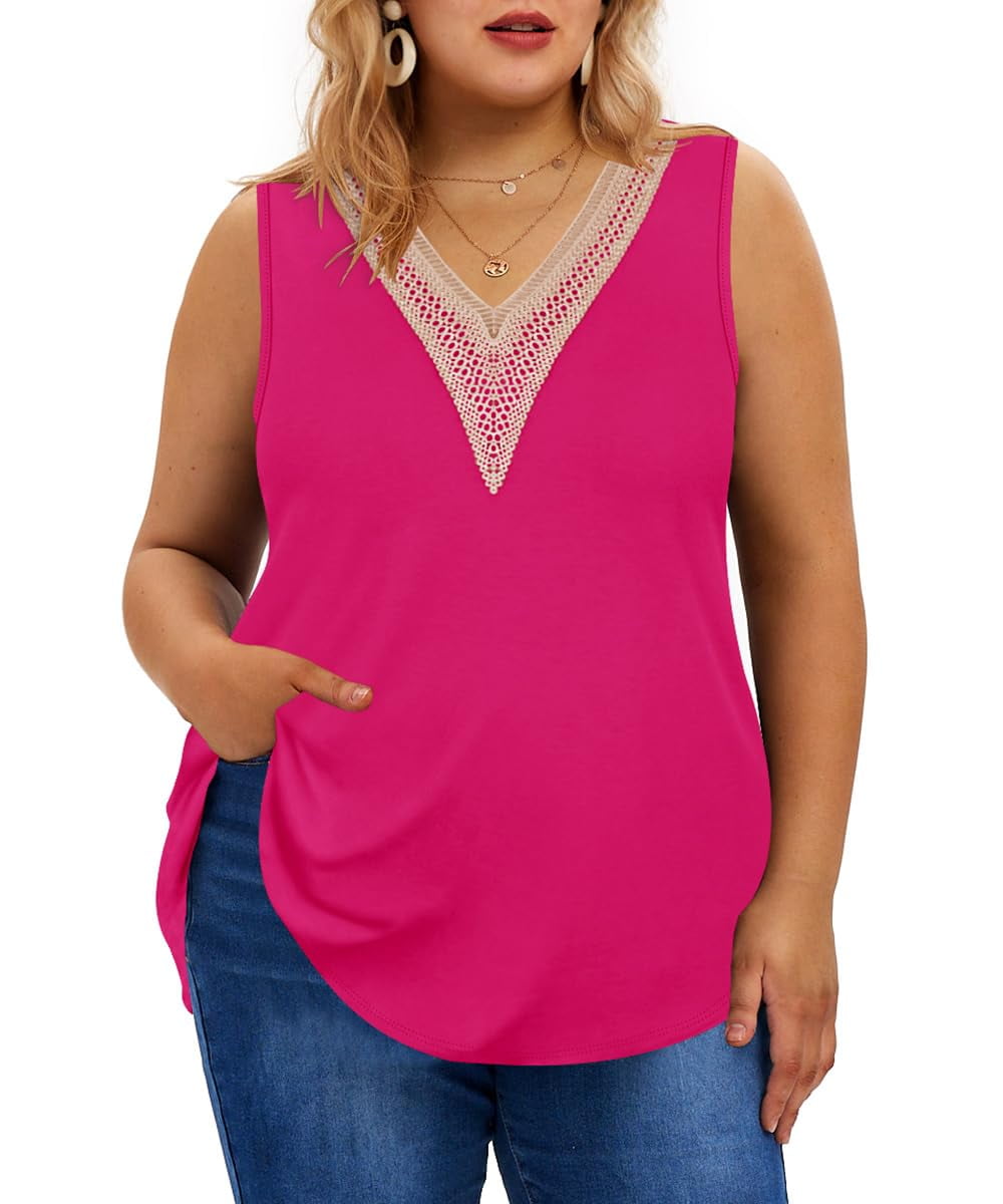 TIYOMI Plus Size Tank Tops For Women Sleeveless Summer Tank Tops