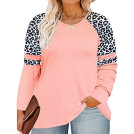 TIYOMI Plus Size Long Sleeve Tops - Color Block Tunics For Women Fall/Winter