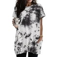 thumbnail image 1 of TIYOMI Plus Size Women's Tie Dye Shirts 2X Crewneck Summer Tops Short Sleeve Tee Basic Pocket Workout Tunic Loose Fit Fashion Pullover 2XL 18W 20W, 1 of 5