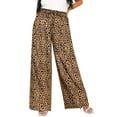 thumbnail image 1 of TIYOMI Women's Pants Plus Size 4X Hawaiian Wide Leg Leopard High Waisted Pants Drawstring Casual Animal Pants Summer Lounge Pants With Pockets Dressy Casual Hawaiian Pants 4XL 26W, 1 of 8