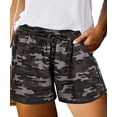 thumbnail image 1 of TIYOMI Women's Plus Size Green Shorts Drawstring 3X Elastic Waist Camo Shorts Pocketed Casual Pants Comfy Summer Beach Shorts 3XL 22W 24W, 1 of 3