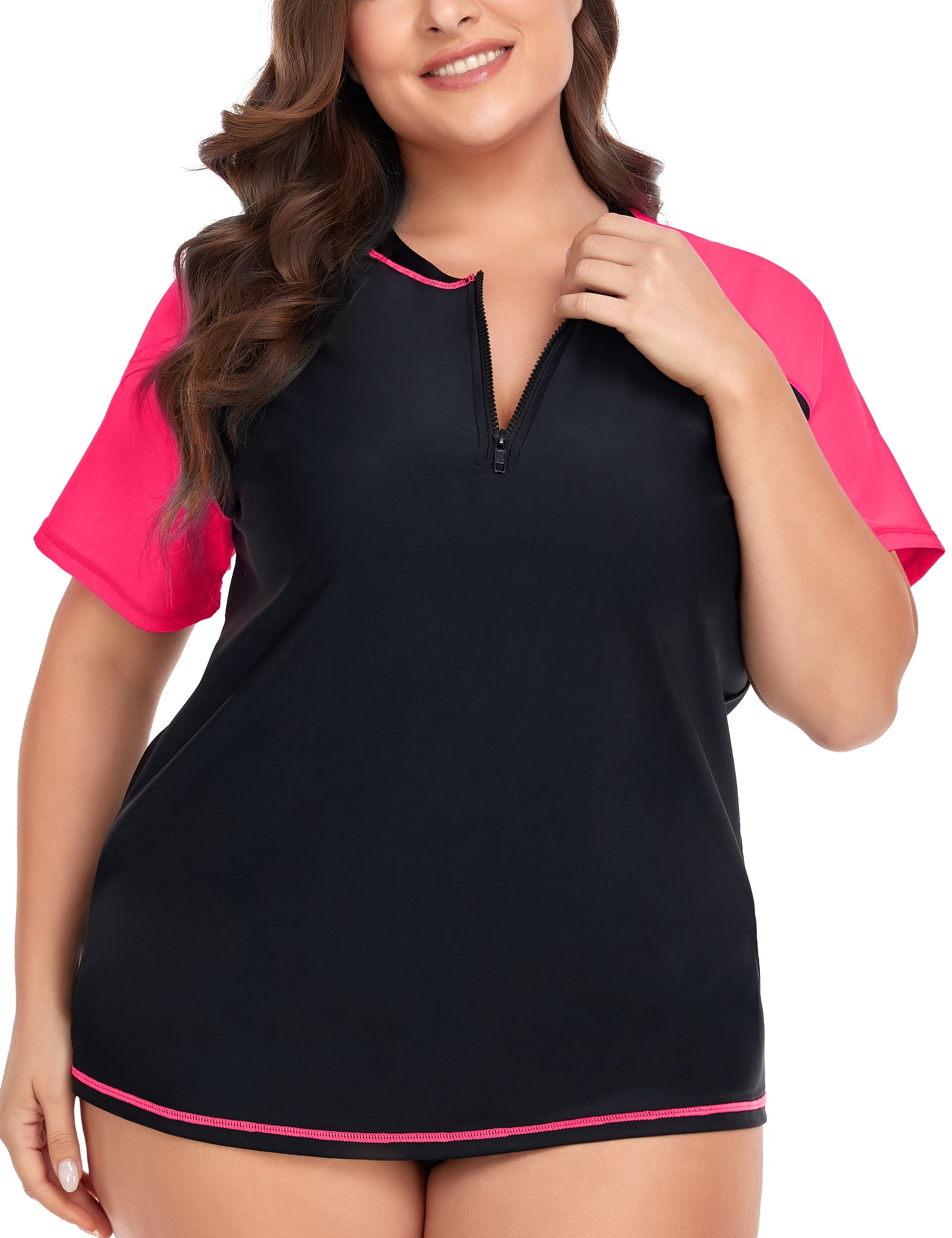 TIYOMI Plus Size Women's Long Sleeve Top – Colorblock Leopard Print Raglan Shirt, Loose Fit Tunic For Fall & Winter (XL-5XL) - View #3