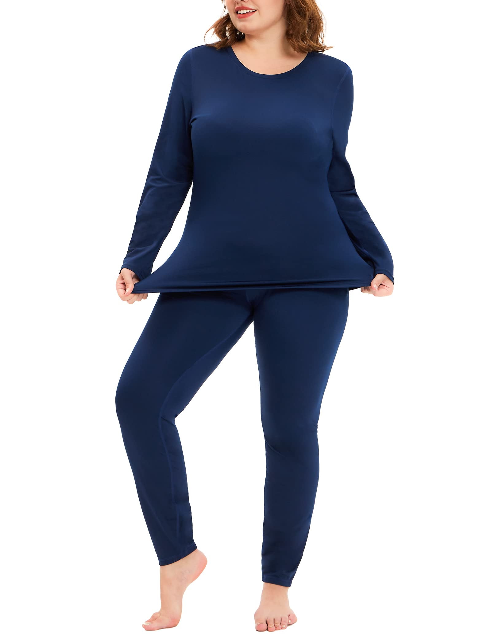 Glookwis Girls Thermal Underwear Set Fleece Lined Pajamas Sets