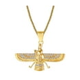TIZIKJ Men's Stainless Steel Farvahar Of Iran Persian Gift Pendant Neckla