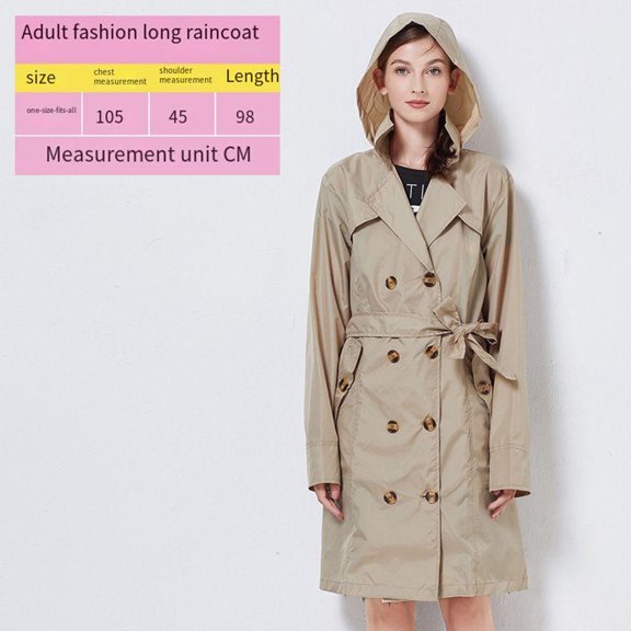 TIZNEN Reversible Double Layer Fashion Cape Poncho Windproof Raincoat For Outdoor All Season Wear Loose Mid Long Coat Puffy Vests Womens Casual Outfits Womens Puffy Vest