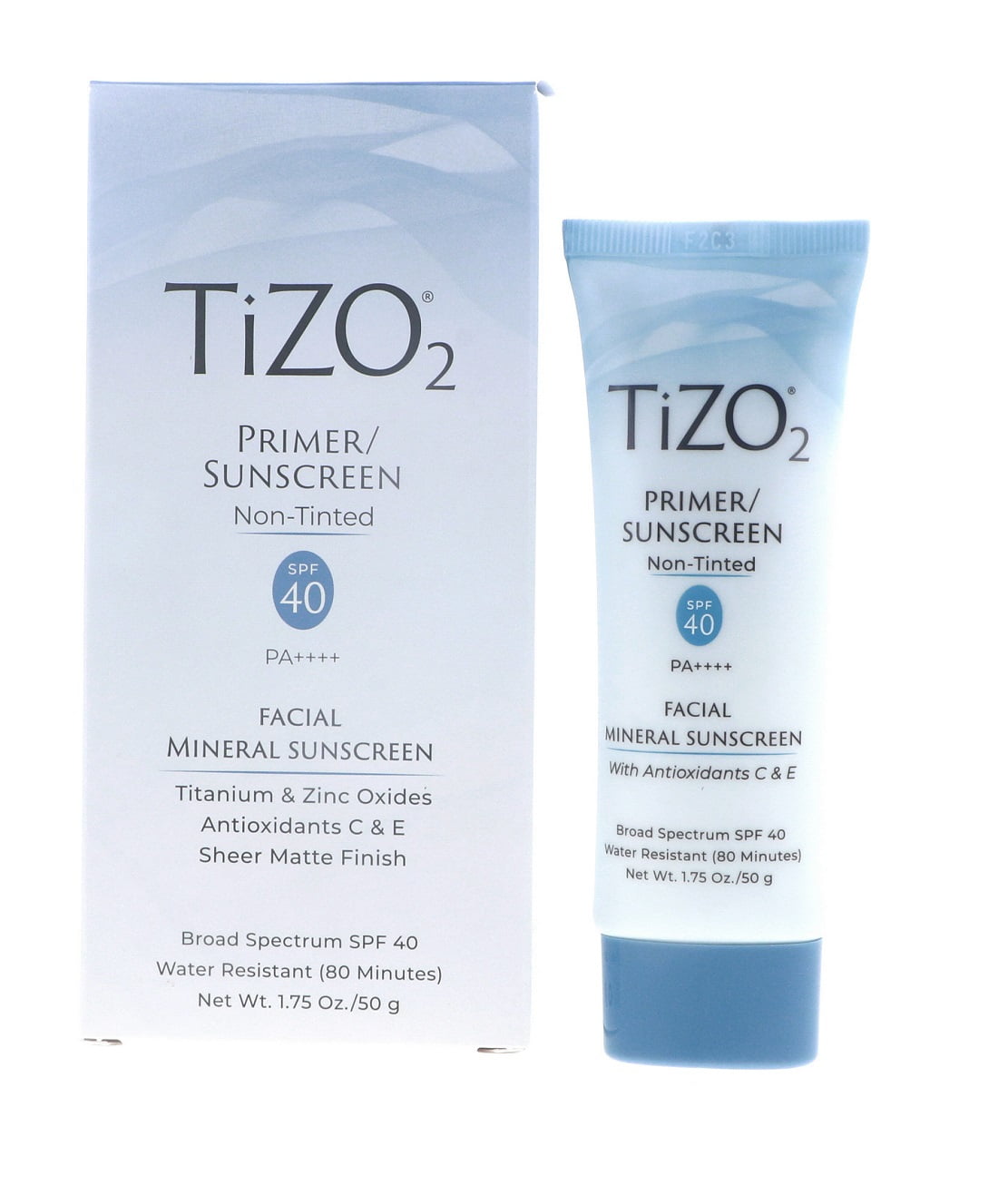 TIZO TIZO2 Facial Mineral Sunscreen NonTinted SPF40, 1.75 oz