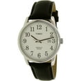 thumbnail image 1 of TImex Men's Easy Reader Date 38mm Black/Silver Leather Strap Watch, 1 of 4