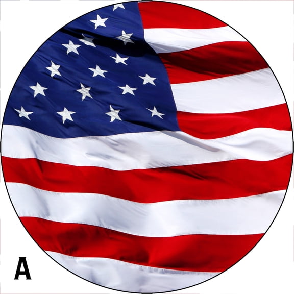 TIre Cover Central American Flag Black Viinyl (Select Size/Camera in Menu) 255/75r17