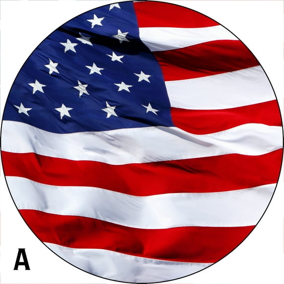 TIre Cover Central American Flag Black Viinyl (Select Size/Camera in Menu)