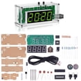 thumbnail image 1 of TJ-56-428 4-Digit Digital DIY Clock Kits with Acrylic Shell, DIY Alarm Clock Soldering Practice Kit for Students and DIYers, DIY Electronics Kit for Learning Electronics, 1 of 7