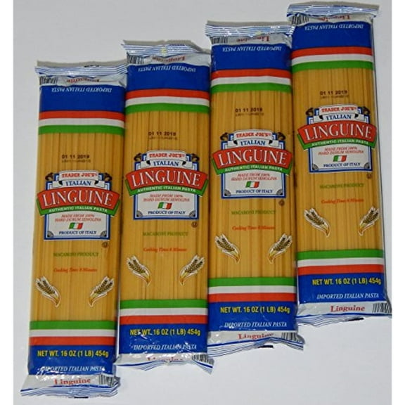 TJ Authentic Imported Italian Linguine Pasta, 1-Lb Bag (Pack Of 4)