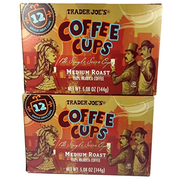 TJ Coffee Cups Medium Roast 100% Arabica Coffee 5.08 Oz. (Pack Of 2)