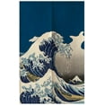 thumbnail image 1 of TJ Global Japanese Noren Doorway Curtain/Tapestry for Home or Restaurant - 33.5 x 59 (Great Wave Kanagawa), 1 of 2