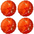 thumbnail image 1 of TJ Global PACK OF 4 Japanese Chinese Kids Size 22" Umbrella Parasol For Wedding Parties, Photography, Costumes, Cosplay, Decoration And Other Events - 4 Umbrellas (Red), 1 of 3