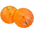 thumbnail image 1 of TJ Global PACK OF 2 Japanese Chinese 33" Umbrella Parasol For Wedding Parties, Photography, Costumes, Cosplay, Decoration And Other Events - 2 Umbrellas (Orange), 1 of 4