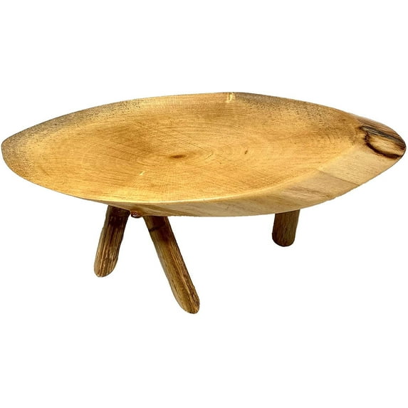 TJ Global Rustic Small Long Wood Slice Plant Stand, Mini Wooden Stool Vase Stand, Display Stand, Perfect for Home Decor in Any Room Office Garden L9.5" x W3.5" x H3" 1 Stand