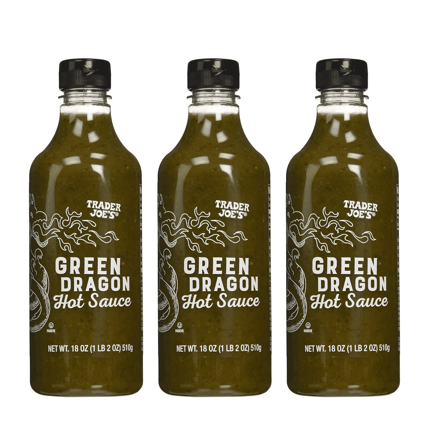 TJ Green Dragon Hot Sauce 18 Oz (Pack Of 3)
