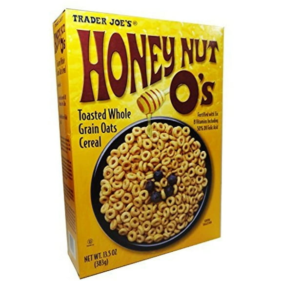 TJ Honey Nut Os Toasted Whole Grain Oats Cereal, 13.5 Oz Box (Pack Of 2)