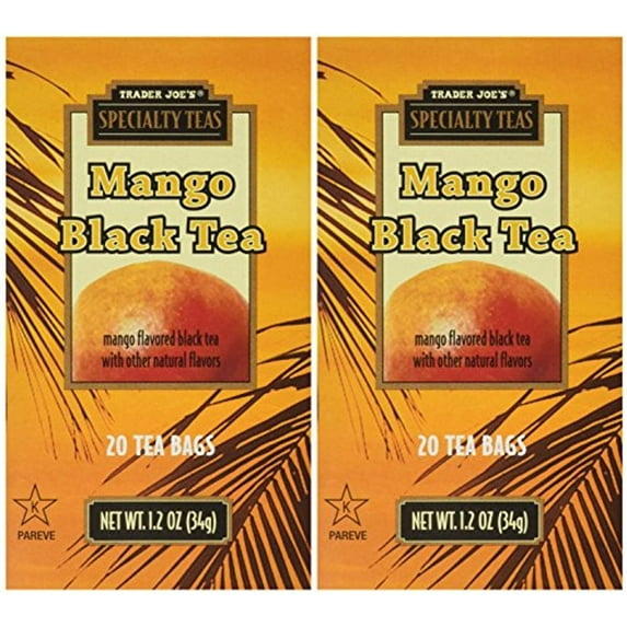TJ Mango Black Tea, 20 Tea Bags X 2 Packs