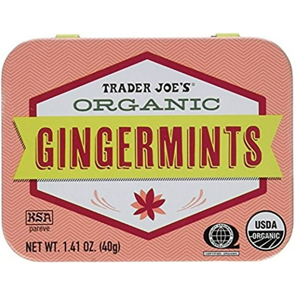 TJ Organic Pastilles Mints 40G (Gingermints, 6 Pack)