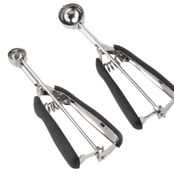 TJ POP 2-PC SS Scoops, 1Tsp/1Tbsp, Cozy Grip, New.