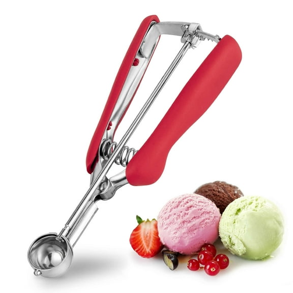 TJ POP Extra Small 1 Tsp/ 5 ml/ 1 oz Mini Cookie Scoop for Baking 25 mm,Red