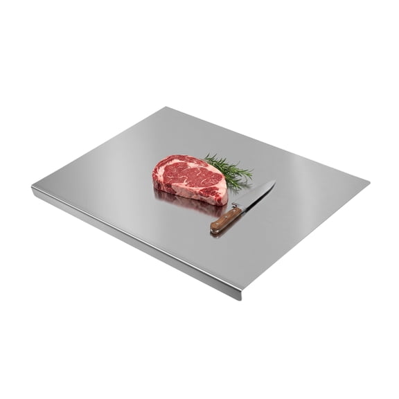 TJ POP Stainless Steel Cutting Board with Lip, Metal Chopping Board for Kitchen Countertop, Single Stainless Steel Cutting Board For Food Prep (20 x 16 in / 50 × 40 cm)
