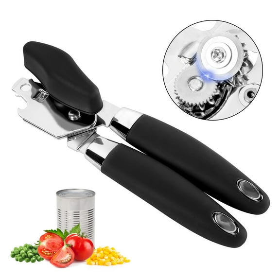 TJ Pop Stainless Steel Heavy Duty Hand Held Manual Can Openers，black