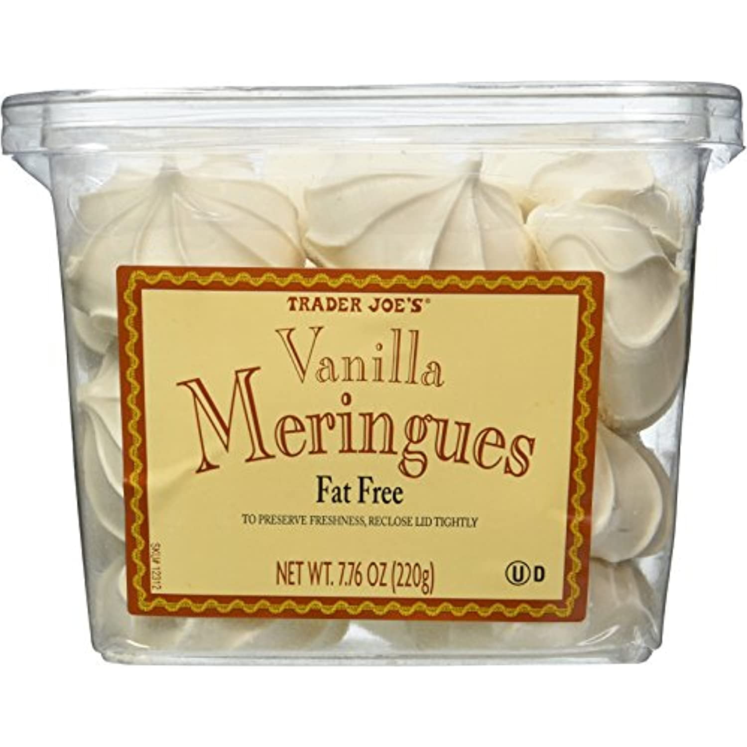 TJ Vanilla Meringues - Fat Free - 7.76Oz (210G) - 2 Pack