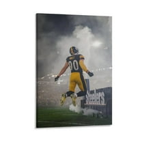 TJ Watt Canvas Poster Wall Art Poster Scroll Canvas Painting Picture Living Room Decor Home 16x24inch(40x60cm)