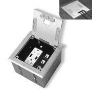 KYHSHJ Recessed Flat Hidden Socket Kit with 2 * 20A Receptacle 4.8A*2 USB-A Ports +3-Port RJ45 Datacom Receptacle. Internal Height Adjustable Corrosive Resistant Hardware,Silver