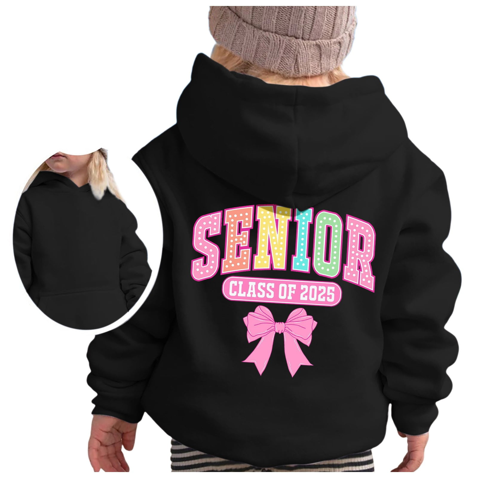TJAZFJPA Sweatshirts for Girls Kids Senior 2025 Children's