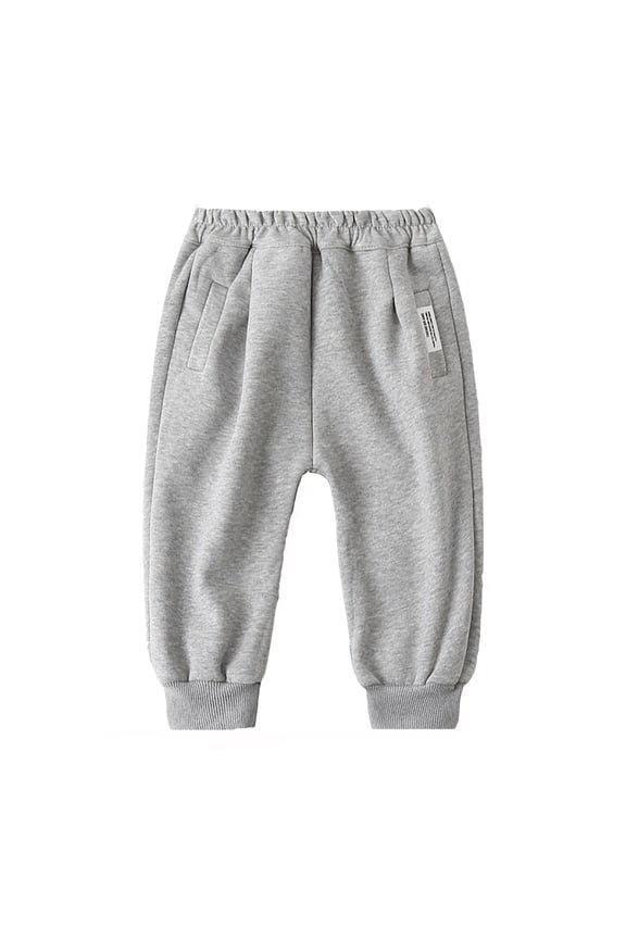 Boys Baseball Pants White Medium Toddler Child Kids Baby Boys Girls Patchwork Fashion Solid Thick Warm Sport Pants Linen Pants Black Baseball Pants 3-4 Years