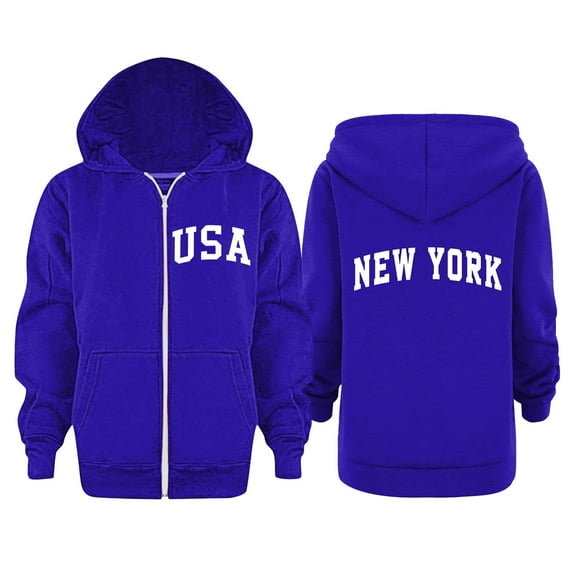 TJAZFJPA Cute Hoodies for Teen Girls Cold Culture Baby Kids Long Sleeve Letter Printed Hoodie Zipper up Sweatshirts Children Unisex Soft Coat Blouse with Pocket 3-4 Years
