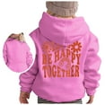 thumbnail image 1 of TJAZFJPA Fall Hoodie Rounded Hem Girl's Hoodie Long Sleeve Soft Sweatshirt Graphic Hoody Kids Cute Pullovers Top Clothes for Girls Quarter Zip Hoodie Baby Sweatshirt 12-13 Years, 1 of 5