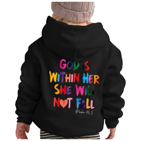 TJAZFJPA Fall Hoodie Rounded Hem Oversized Children's Printed Round Neck Long Sleeved Sweatshirt Hooded Sweatshirt Striped Sweatshirt Toddler Hoodie 11-12 Years