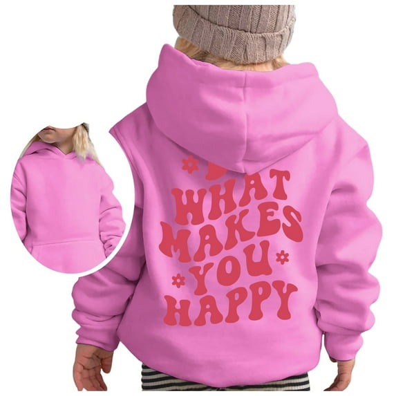 TJAZFJPA Graphic Sweatshirts for Teen Girls Baggy Girl's Hoodie Long Sleeve Soft Sweatshirt Graphic Hoody Kids Cute Pullovers Top Clothes for Girls Sweatshirt Cardigan 12-13 Years