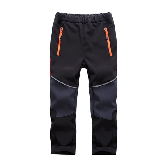 TJAZFJPA Harem Pants Kids Baby Boys Girls Patchwork Ski Pants Suit Pocket Thicken Warm Trouser Pants Regular Ski Pants Casual Pants Kids Baseball Pants Black Sweatpants 5-6 Years
