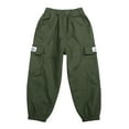 thumbnail image 1 of TJAZFJPA Loose Pants Boys Kids Summer Casual Fashion Cargo Pants Solid Color Loose Sweatpants Trousers for Sports Activewear Blue Pants Fishing Pants 9-10 Years, 1 of 8