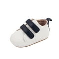 thumbnail image 1 of TJAZFJPA Newborn Shoes for Girls Sneakers Spring and Summer Children and Toddler Shoes Boys and Girls Floor Sports Flat Soles Light and Comfortable Solid Color Hook Loop Newborn Baby Boy Crib Shoes, 1 of 4